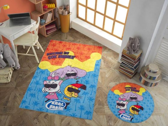 Kral Şakir Dostum Bu Çok Havalı Lisanslı Halı Ve Paspas Takımı 160x230 Cm - Hobby