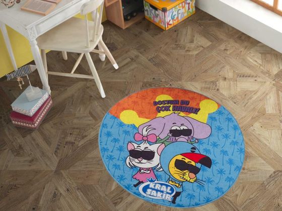 Kral Şakir Dostum Bu Çok Havalı Lisanslı Yuvarlak Paspas 80x80 Cm - Hobby