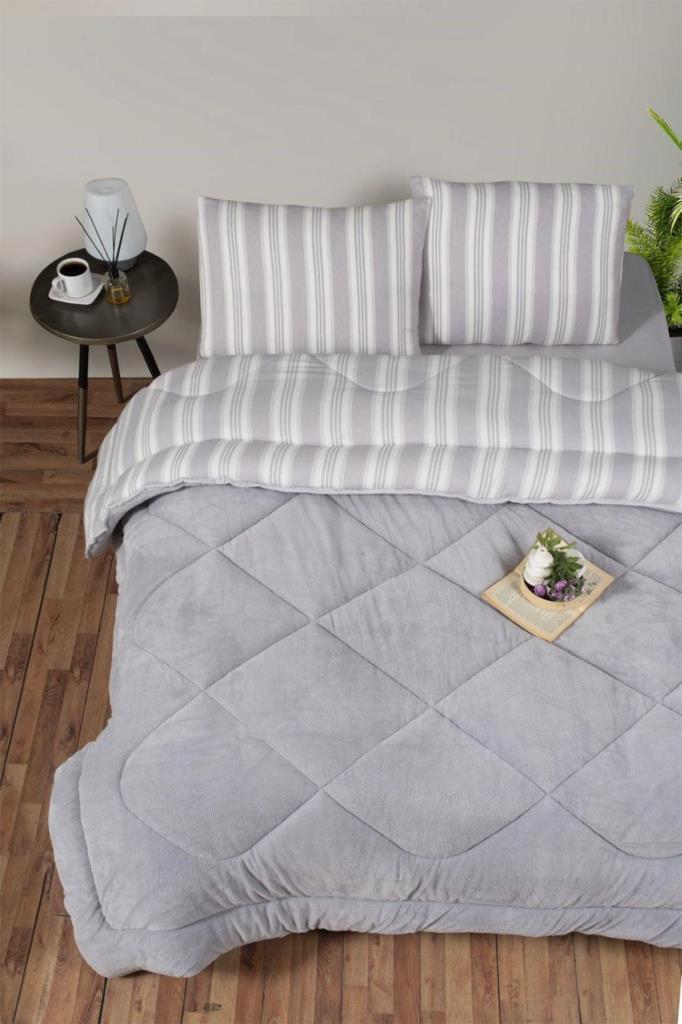 Kristal Soft Relax Uyku Seti Çift Kişilik Gri - 1