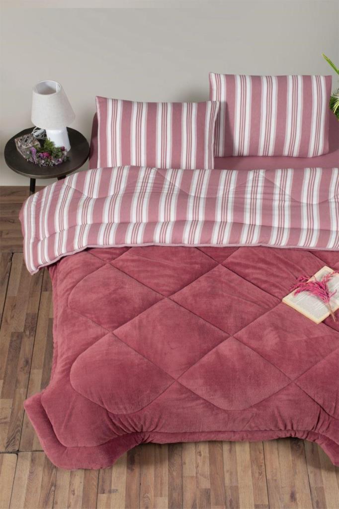 Kristal Soft Relax Uyku Seti Çift Kişilik Gül Kurusu - 1