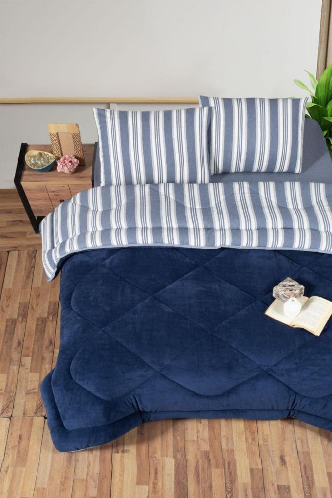 Kristal Soft Relax Uyku Seti Çift Kişilik Lacivert - 1