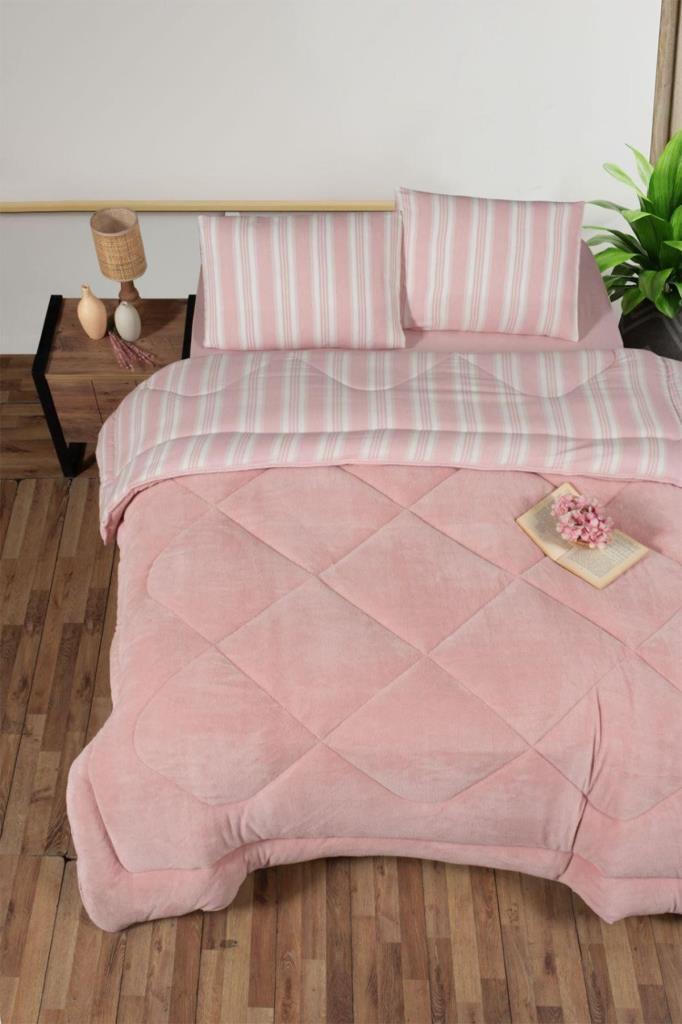 Kristal Soft Relax Uyku Seti Çift Kişilik Pudra - 1