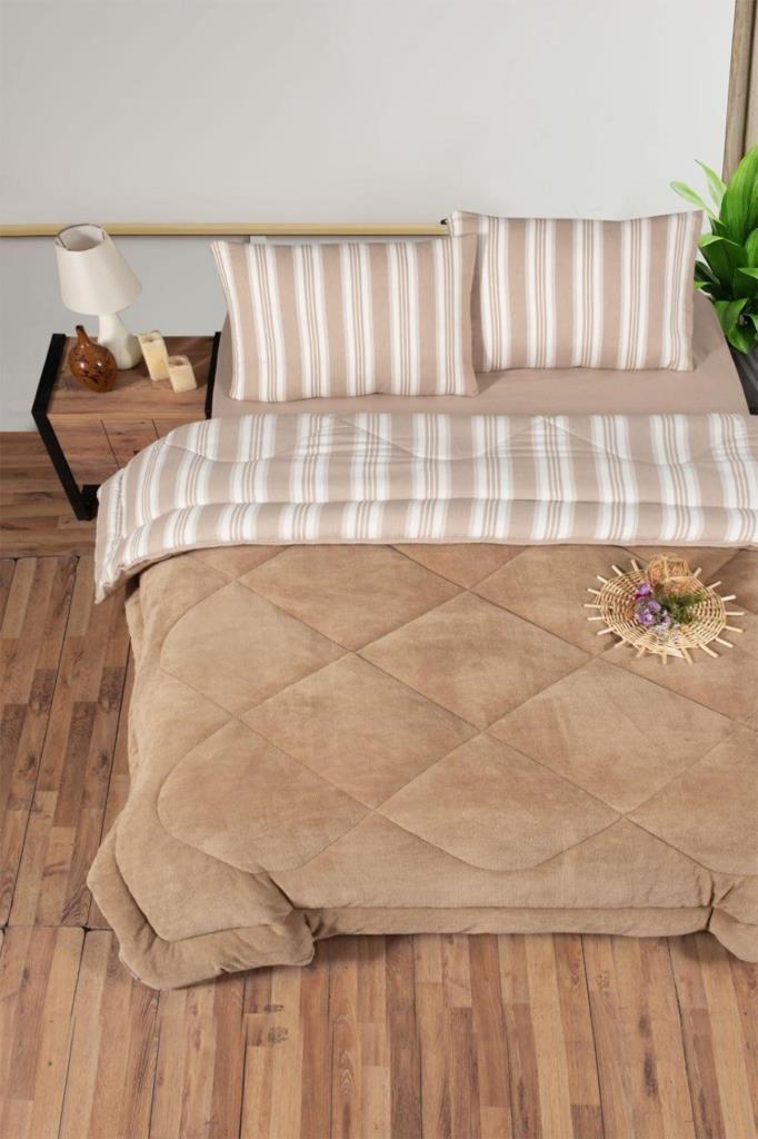 Kristal Soft Relax Uyku Seti Çift Kişilik Vizon - 1