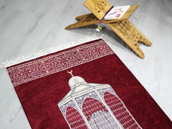 Kubbe Saçaklı Şönil Dokuma Seccade - Çeyiz Diyarı (1)