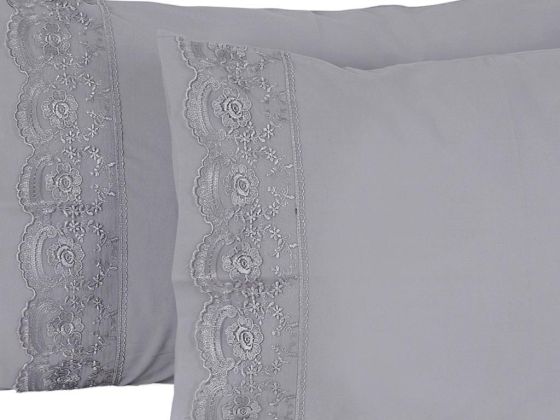 Kure 2'li Yastık Kılıfı Gri - Çeyiz Diyarı (1)