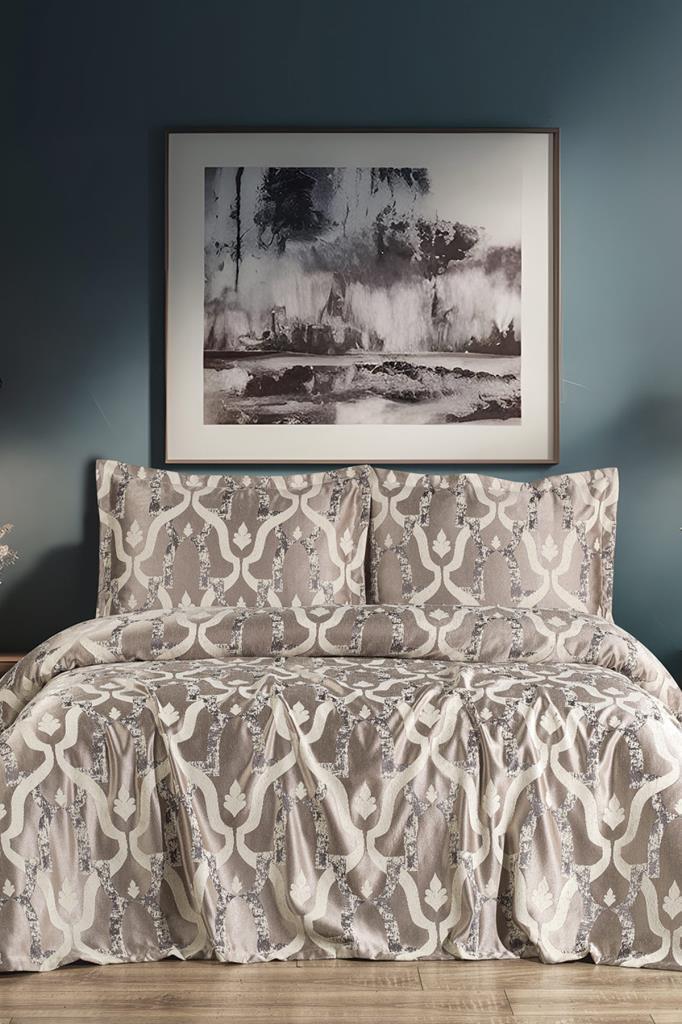 Kybele 3 Parça Çift Kişilik Pike Takımı 230x250 Krem - 1