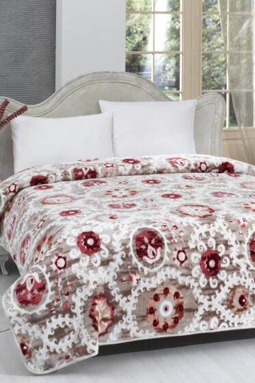 Lacasa 1099 Çift Kişilik Battaniye Mürdüm - Çeyiz Diyarı