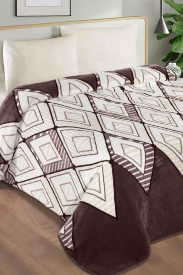 Lacasa 1102 Çift Kişilik Battaniye Kahve - Çeyiz Diyarı