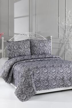 Lacella Ultrasonik Kapitoneli 5D Baskılı Çift Kişilik Pike Takımı - 2