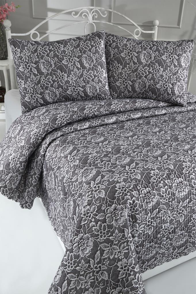 Lacella Ultrasonik Kapitoneli 5D Baskılı Çift Kişilik Pike Takımı - 1