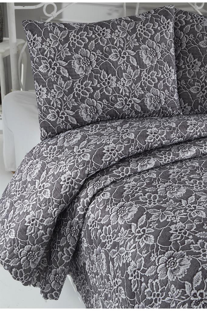 Lacella Ultrasonik Kapitoneli 5D Baskılı Çift Kişilik Pike Takımı - 3