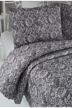 Lacella Ultrasonik Kapitoneli 5D Baskılı Çift Kişilik Pike Takımı - 3