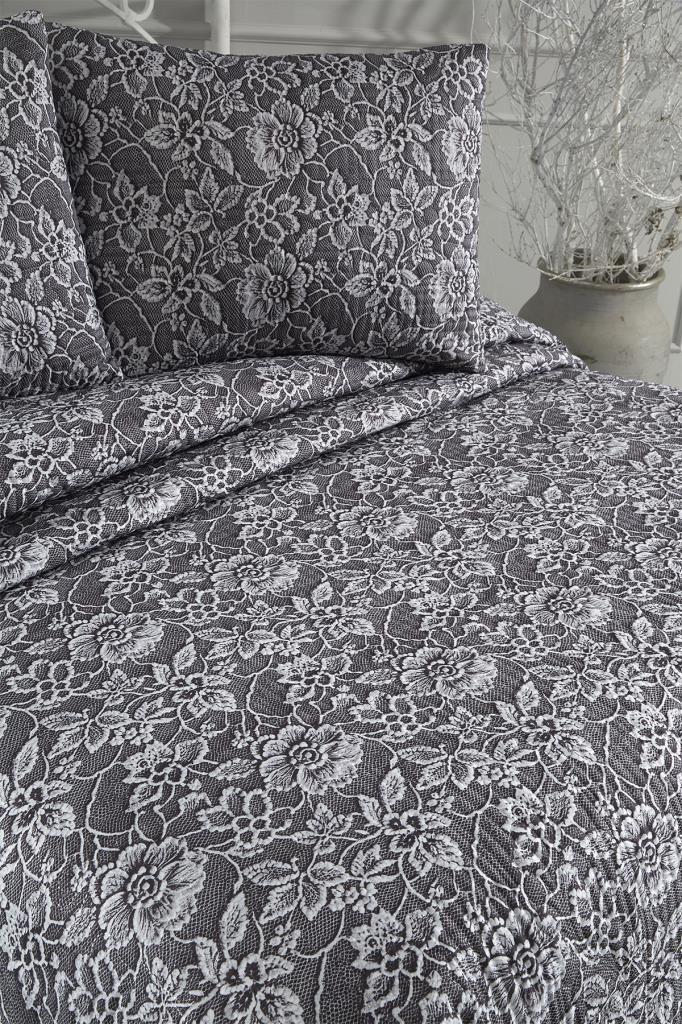 Lacella Ultrasonik Kapitoneli 5D Baskılı Çift Kişilik Pike Takımı - 4