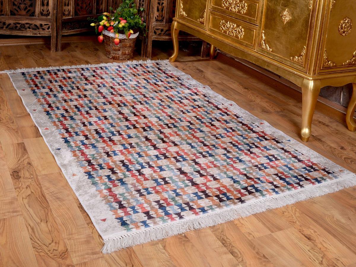 Latex Kaymaz Taban Dijital Baskı Kadife Halı Bodrum 150x220 Cm - 1