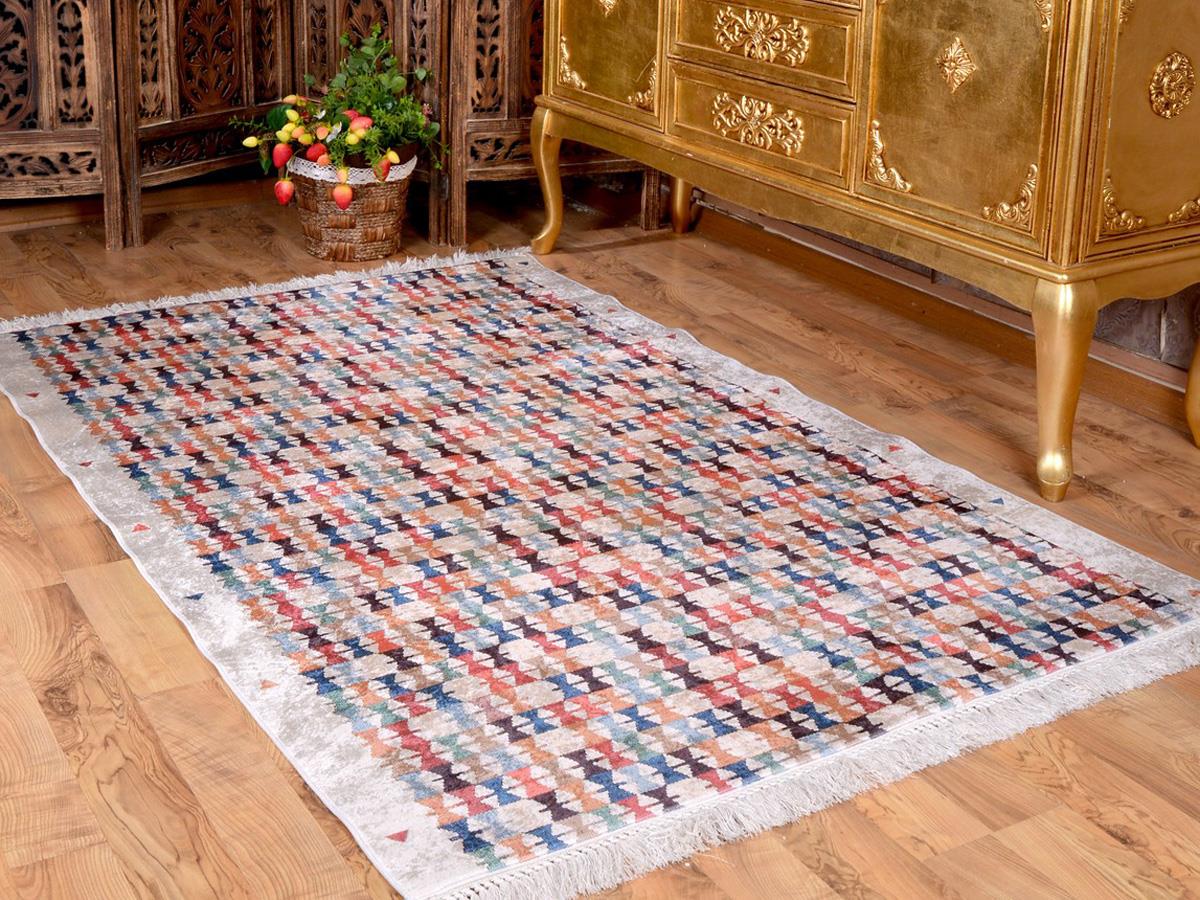 Latex Kaymaz Taban Dijital Baskı Kadife Halı Bodrum 150x220 Cm - 3