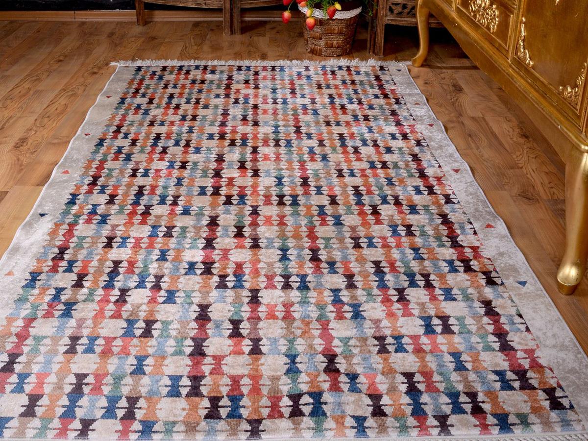 Latex Kaymaz Taban Dijital Baskı Kadife Halı Bodrum 80x150 cm - 5
