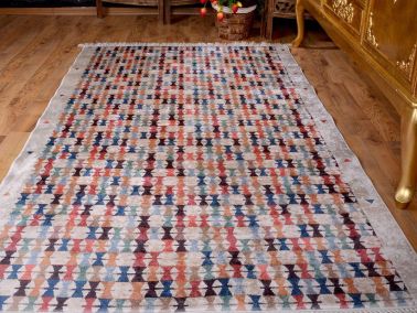 Latex Kaymaz Taban Dijital Baskı Kadife Halı Bodrum 80x150 cm - 5