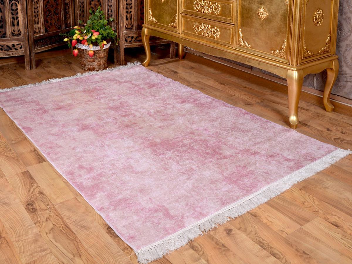 Kaymaz Taban Dijital Baskı Kadife Halı Duru Pudra 180x280 cm - 2