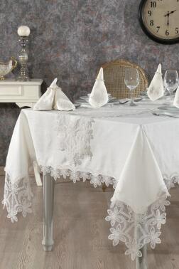 Latife Masa Örtüsü 26 Parça Krem - 1