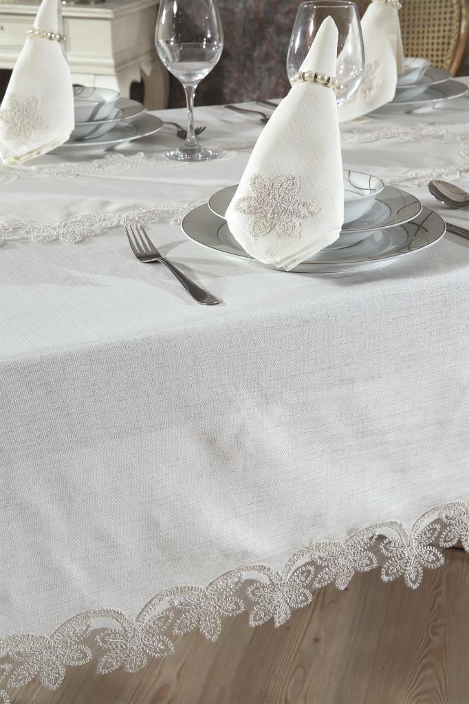 Latife Masa Örtüsü 26 Parça Krem - 3