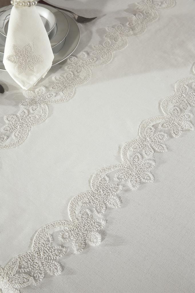 Latife Masa Örtüsü 26 Parça Krem - 5