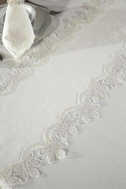 Latife Masa Örtüsü 26 Parça Krem - 5