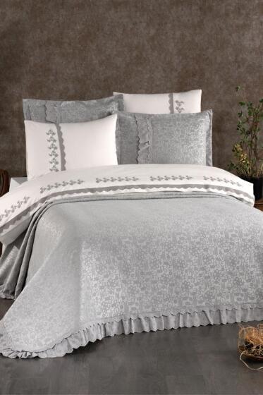 Lavin Gelin Seti 7 Parça Gri - Çeyiz Diyarı