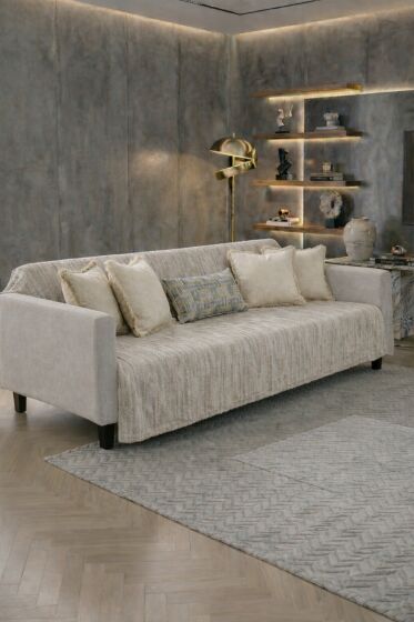 Lavinya Polar Koltuk Örtüsü 170x210 Cm Bej - Çeyiz Diyarı