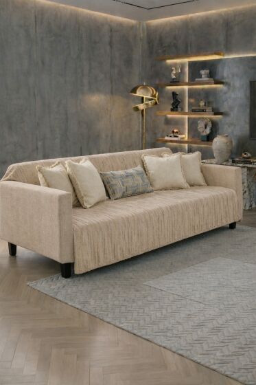 Lavinya Polar Koltuk Örtüsü 170x210 Cm Cappucino - Çeyiz Diyarı