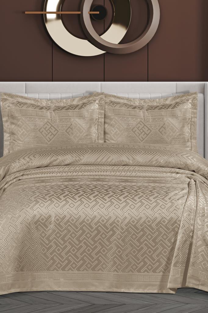 Lena Şönil Çift Kişilik Yatak Örtüsü 240x260 cm Bej - 1