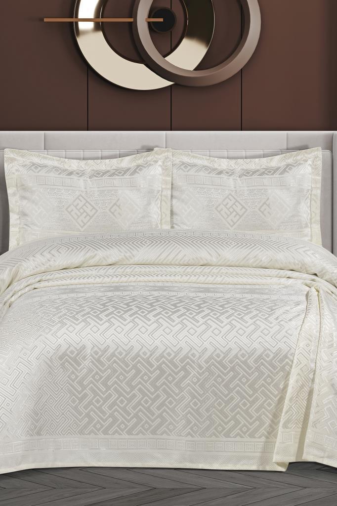 Lena Şönil Çift Kişilik Yatak Örtüsü 240x260 cm Krem - 1