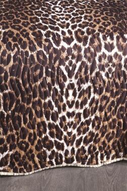 Leopar Baskılı Kapitoneli Çift Kişilik Yatak Örtüsü - 3