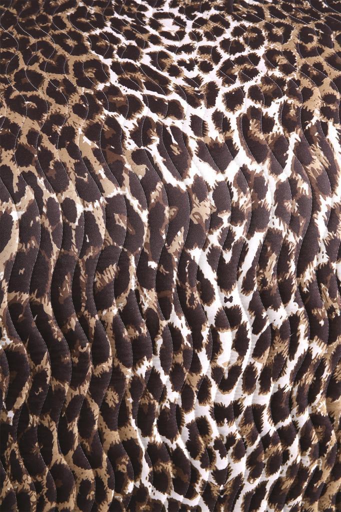 Leopar Baskılı Kapitoneli Çift Kişilik Yatak Örtüsü - 4