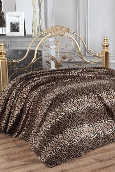 Leopar Çift Kişilik %100 Pamuklu 240x220 cm Tek Pike - Çeyiz Diyarı