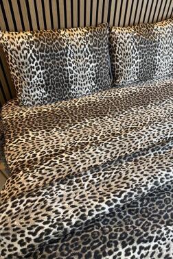 Leopar Desenli Lastikli Çarşaflı Çift Kişilik Nevresim Takımı - 3