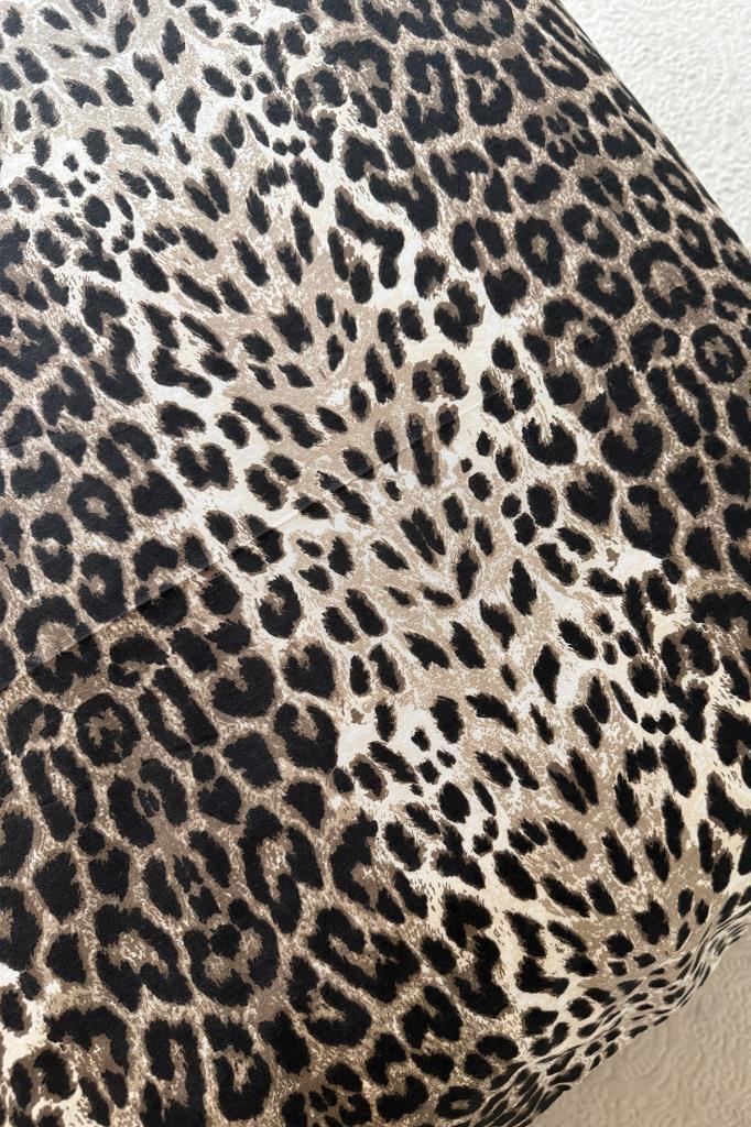 Leopar Desenli Lastikli Çarşaflı Çift Kişilik Nevresim Takımı - 4