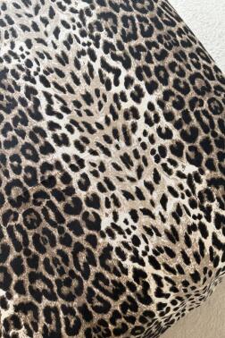 Leopar Desenli Lastikli Çarşaflı Çift Kişilik Nevresim Takımı - 4