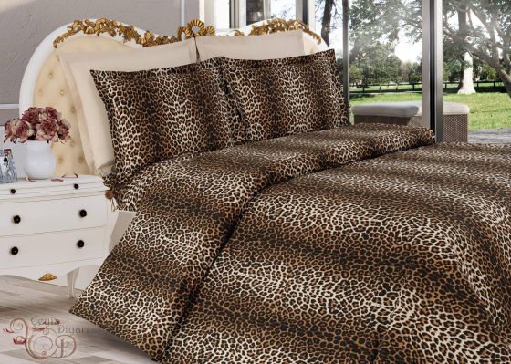 Leopar Desenli Tek Kişilik Nevresim Seti 2 Parça - Çeyiz Diyarı