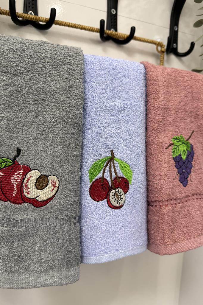 Lezzem Nakışlı 3lü Mutfak Havlu Takımı 30x50 Cm - 2