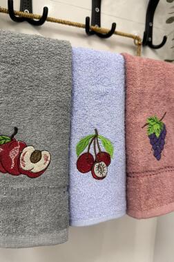 Lezzem Nakışlı 3lü Mutfak Havlu Takımı 30x50 Cm - 2