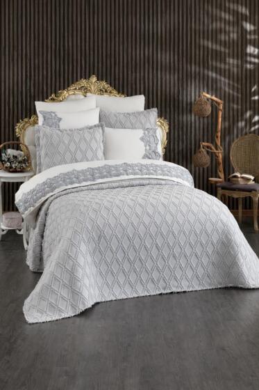 Libby Gelin Seti 7 Parça Gri - Çeyiz Diyarı