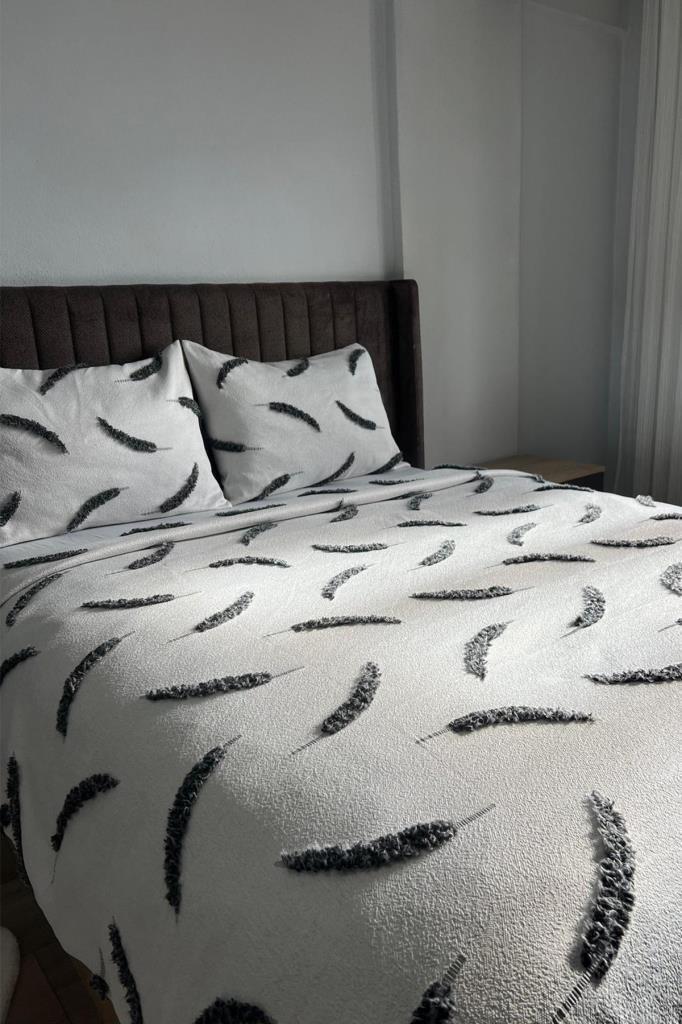 Lifoz 3 Parça Çift Kişilik Yatak Örtüsü 235x250 cm - 4