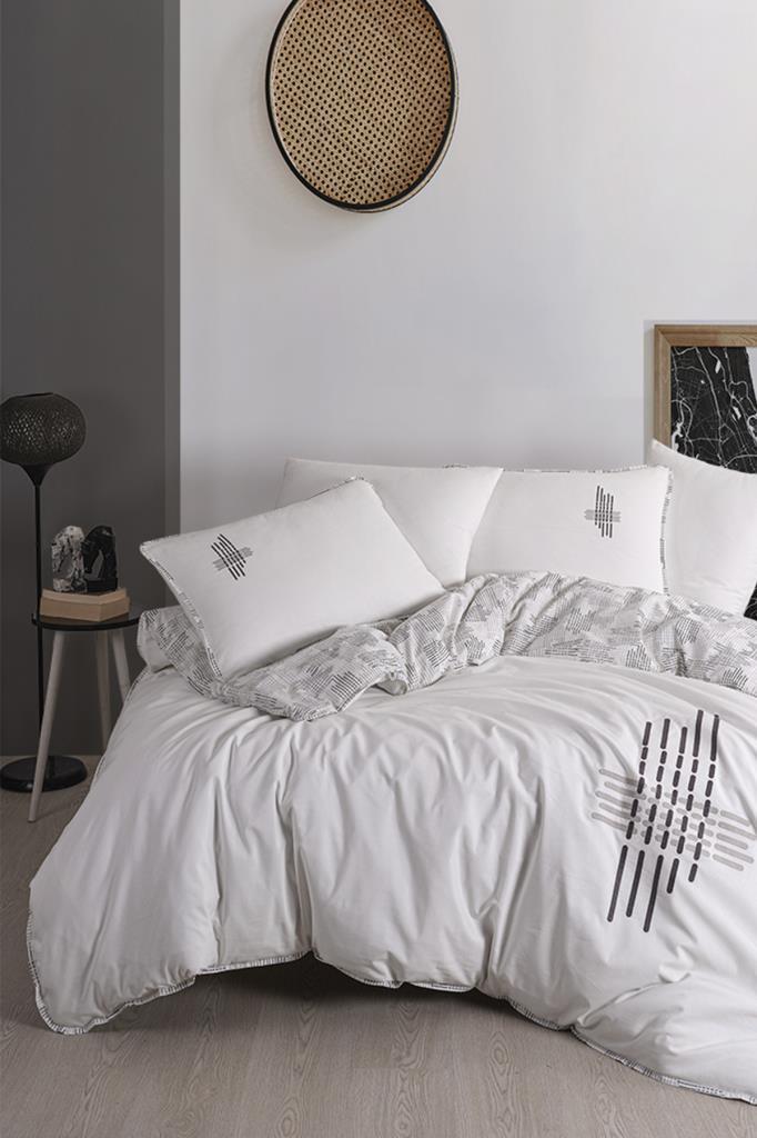 Lina 6 Parça %100 Pamuk Çift Kişilik Nevresim Takımı - 1