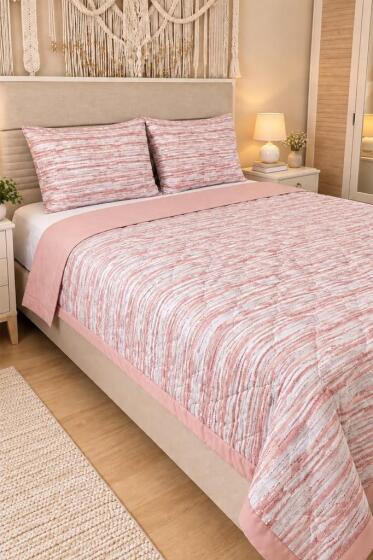 Liora %100 Pamuk Elyaf Dolgulu 200x230 cm Çift Kişilik Pike Takımı - Çeyiz Diyarı
