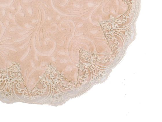 Lisa Fransız Güpürlü 2 Li Banyo Paspas Takımı Cappucino - Çeyiz Diyarı (1)