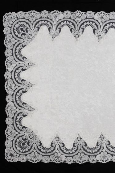 Lisa Kadife Bohça Krem Gümüş - Çeyiz Diyarı (1)