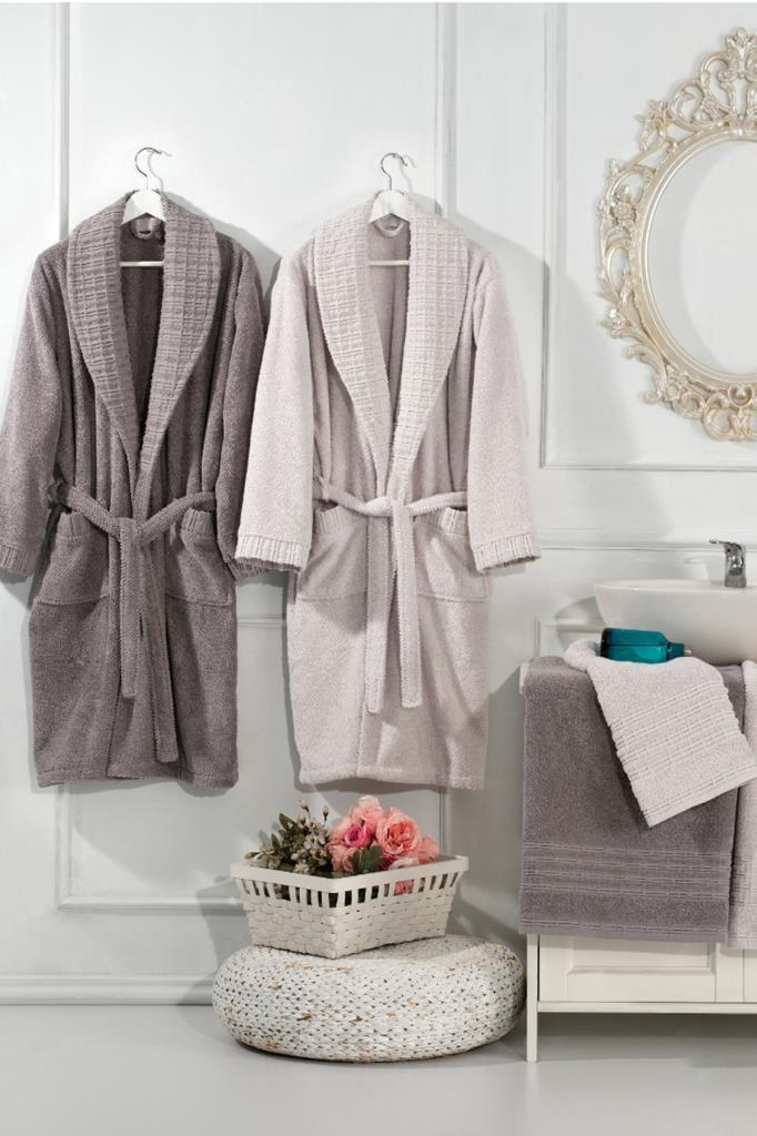 Lola 6 Parça Aile Bornoz Takımı Antrasit - Taş - 1