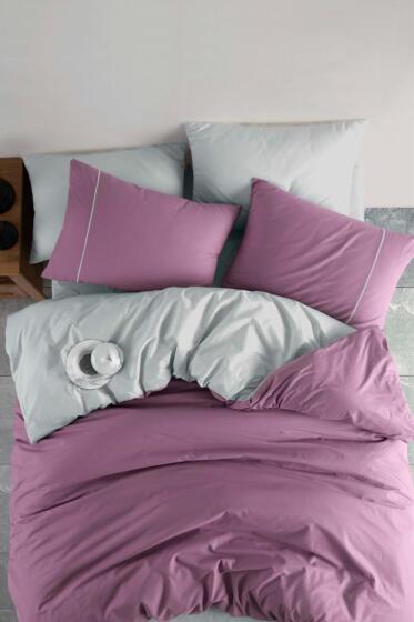 London %100 Pamuklu Çift Taraflı Çift Kişilik Nevresim Takımı - Çeyiz Diyarı