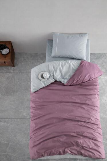 London %100 Pamuklu Çift Taraflı Tek Kişilik Nevresim Takımı - Çeyiz Diyarı