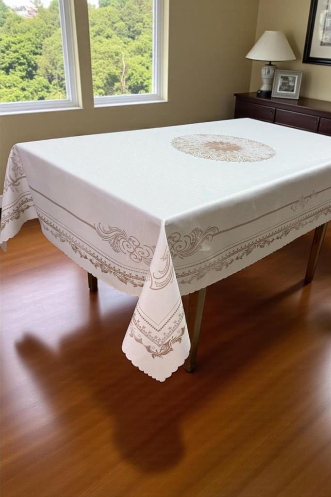 Lotus Dertsiz Masa Örtüsü 150x200 cm Kahve - 1